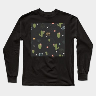 Cactus Pattern Long Sleeve T-Shirt